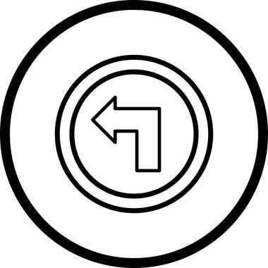 İllüstrasyon Sola Dön Simgesi