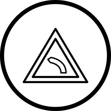 İllüstrasyon Sol büküm Simgesi