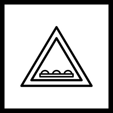 İllüstrasyon Un-even yol Simgesi