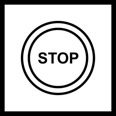 İllüstrasyon Dur Simgesi