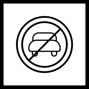 İllüstrasyon Motorlu araç simgesi için giriş yok