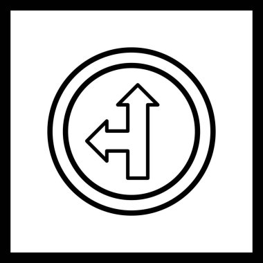 Resim Düz veya Sola Git Simgesi