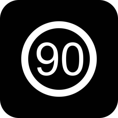 İllüstrasyon Hız sınırı 90 Simge