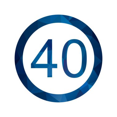 İllüstrasyon Hız sınırı 40 Simge