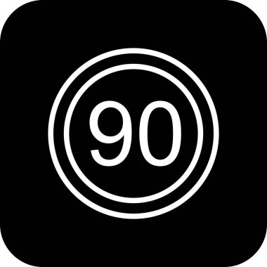 İllüstrasyon Hız sınırı 90 Simge