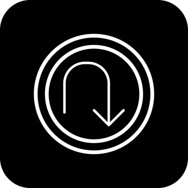 İllüstrasyon U dönüşü Simgesi