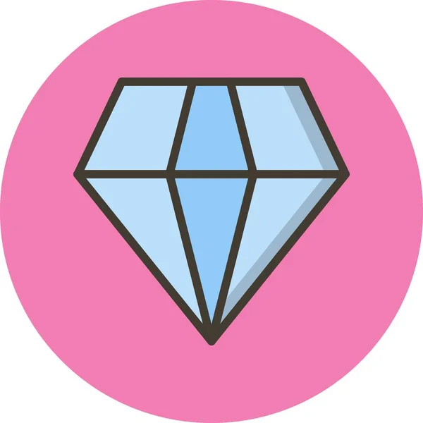 Ilustracja diament ikona — Zdjęcie stockowe