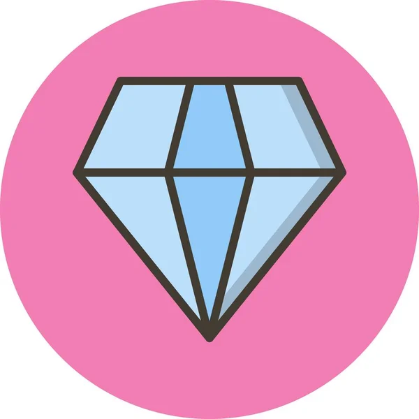 Illustratie diamant pictogram — Stockfoto