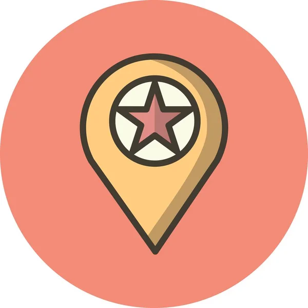 Illustration Star Location Ikone — Stockfoto