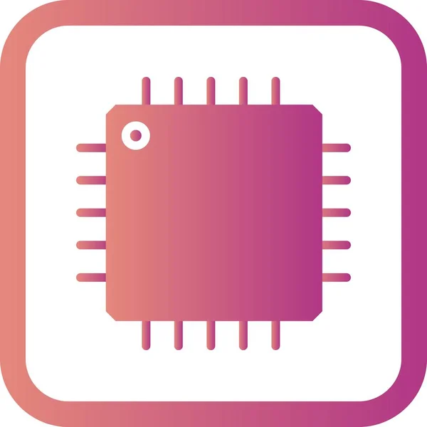 Ícone do Processador de Ilustrações — Fotografia de Stock