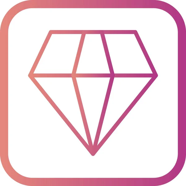 Illustrazione Icona di diamante — Foto Stock