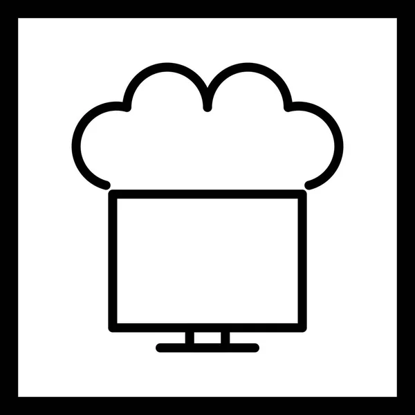 Illustration mit Cloud-Symbol verbunden — Stockfoto