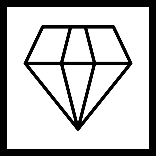 Illustratie diamant pictogram — Stockfoto
