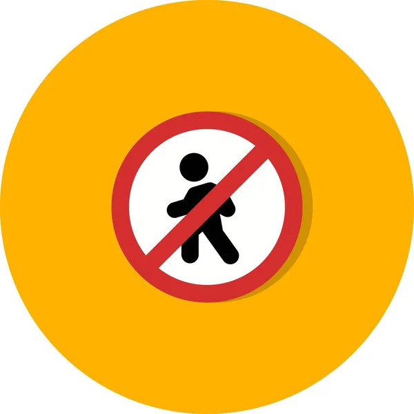 Illustration No entry for pedestrians Icon — Stock Photo, Image