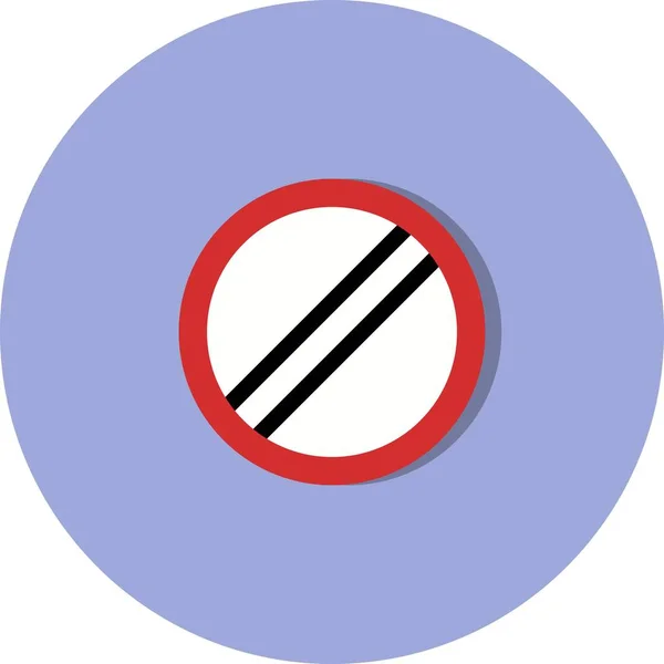 Illustration National speed limit applies Icon — Stock Photo, Image