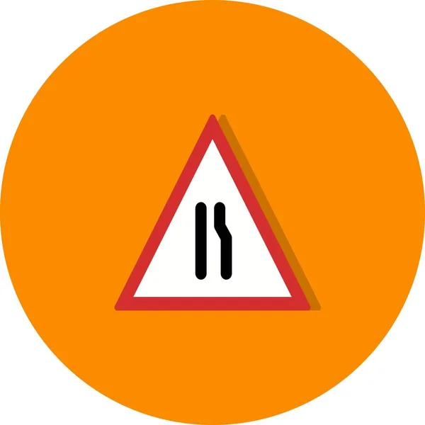 Illustration Dual Carriageway ahead Icon — Stock Photo, Image