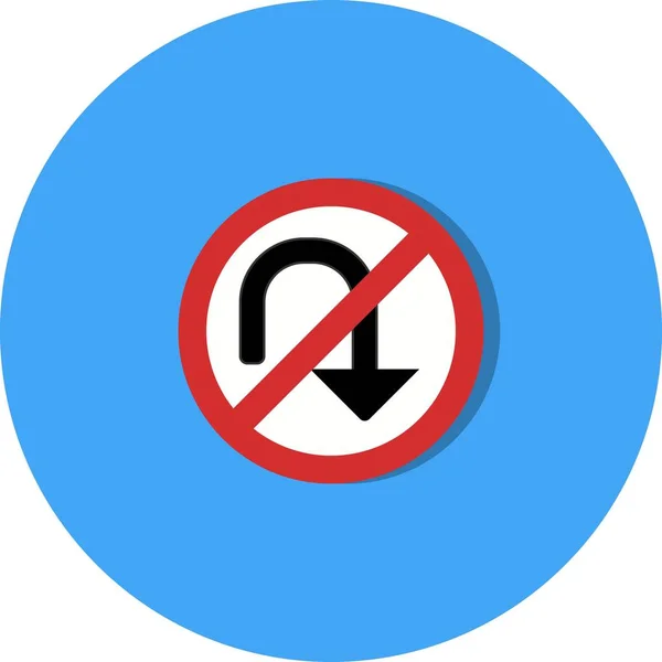 Ilustración No U-turn Icon —  Fotos de Stock