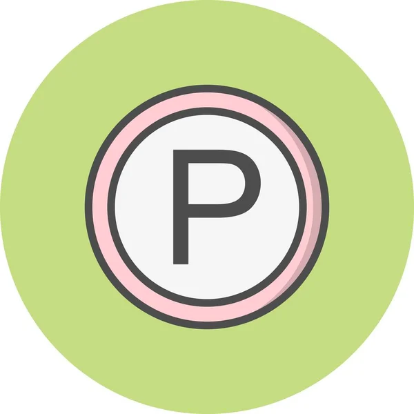 Ilustracja ikona parkowania — Zdjęcie stockowe
