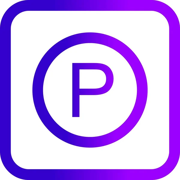 Illustratie parkeer pictogram — Stockfoto