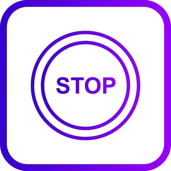 Illustrazione Stop Icona — Foto Stock