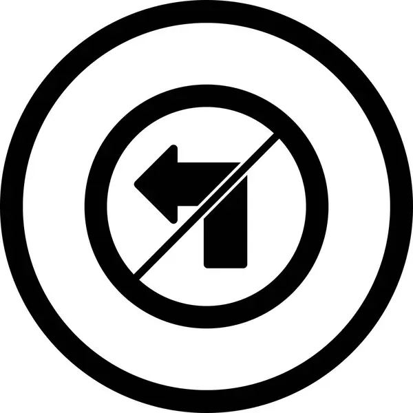 Иллюстрация No left turn Icon — стоковое фото
