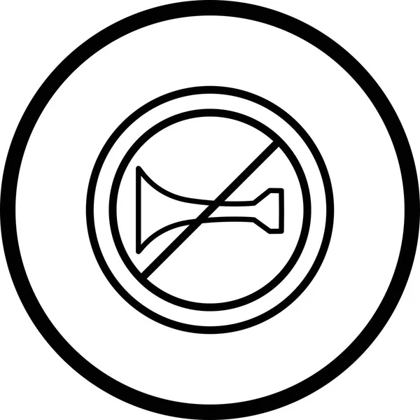 Abbildung akustische Warngeräte verboten Symbol — Stockfoto