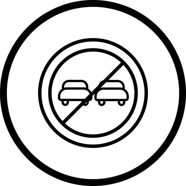 Illustration Overtaking prohibited Icon — Stock Photo, Image