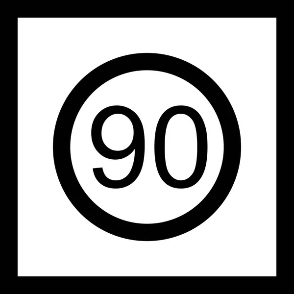 Afbeelding snelheidslimiet 90 pictogram — Stockfoto