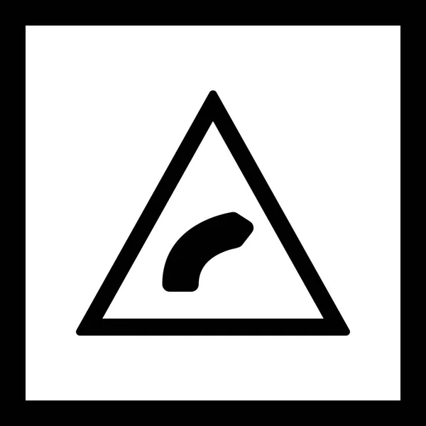 Illustratie rechterbocht pictogram — Stockfoto