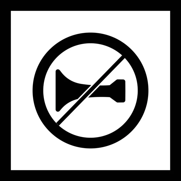 Obrázek zvuková výstražná zařízení zakázaná ikona — Stock fotografie