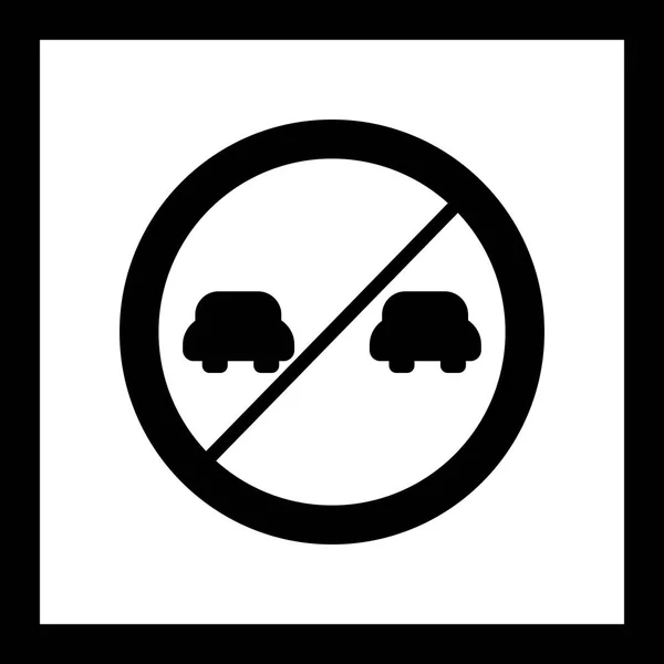 Illustration Overtaking prohibited Icon — Stock Photo, Image