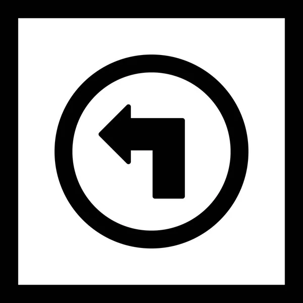 Ilustracja skręć w lewą ikonę — Zdjęcie stockowe