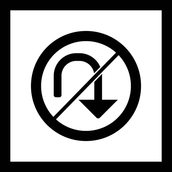 Illustration  No U-turn Icon — Stock Photo, Image