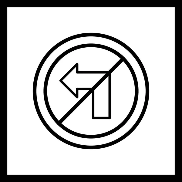 Illustration No left turn Icon — Stock Photo, Image