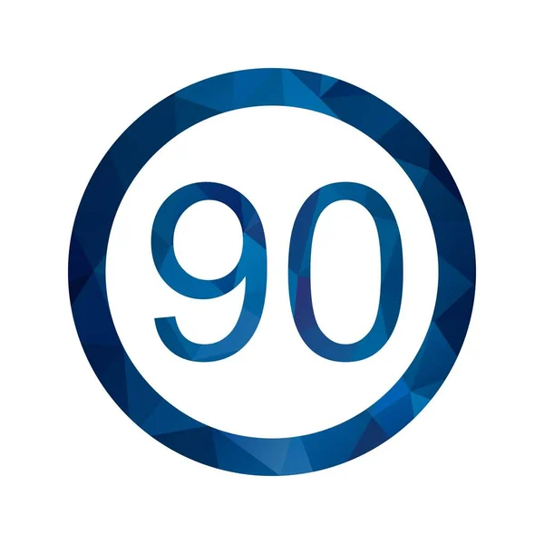 Ilustración Límite de velocidad 90 Icon —  Fotos de Stock