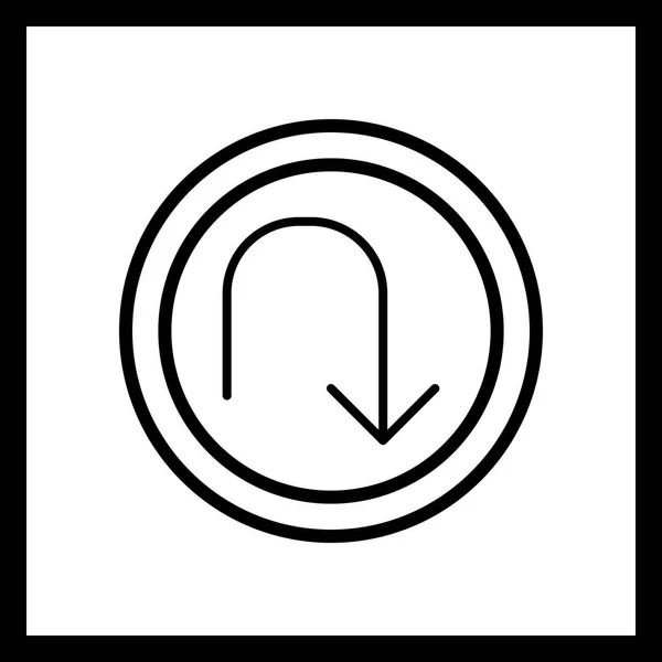 Illustration U-turn Icon — Stock Photo, Image