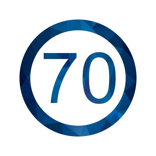 Illusztráció sebességhatár 70 Icon — Stock Fotó