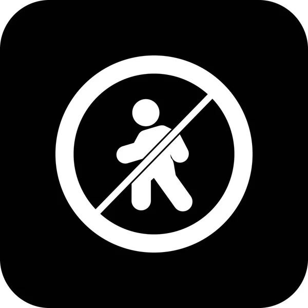 Ilustración No hay entrada para peatones Icono —  Fotos de Stock