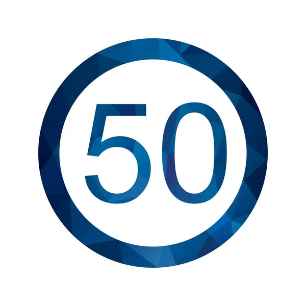 Ограничение скорости иллюстрации 50 Icon — стоковое фото