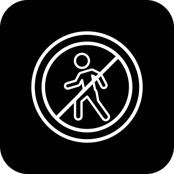 Illustratie geen vermelding voor voetgangers icoon — Stockfoto
