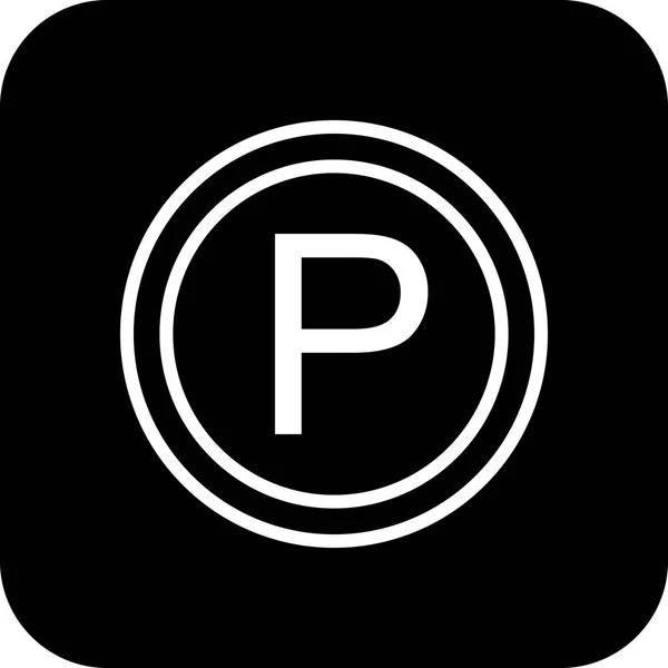 Ilustrace ikona parkování — Stock fotografie