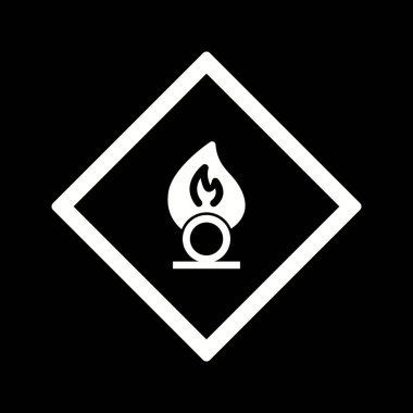 İllüstrasyon Oksitleyici ajan Yol İşareti Simgesi