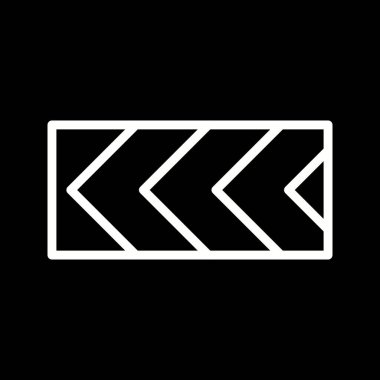 İllüstrasyon Sol Yol İşaretI Simgesine giden rotanın keskin sapması