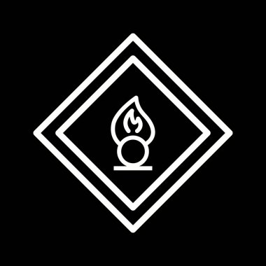 İllüstrasyon Oksitleyici ajan Yol İşareti Simgesi