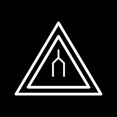 İllüstrasyon Çift taşıma yolu Yol İşareti Simgesi biter