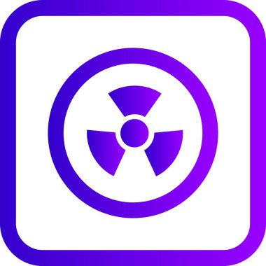 İllüstrasyon Radyo Aktif Yol İşareti Simgesi