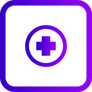 İllüstrasyon Hospiatal Yol İşaret Ikonu