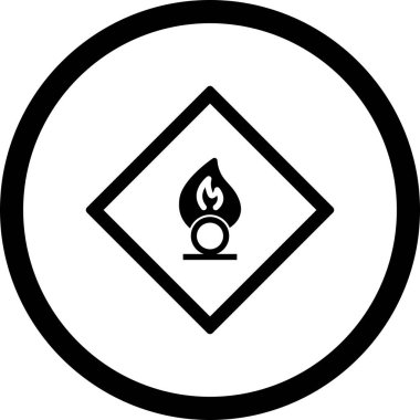 İllüstrasyon Oksitleyici ajan Yol İşareti Simgesi