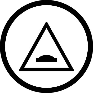 İllüstrasyon Kambur köprü Yol İşaret Ikonu