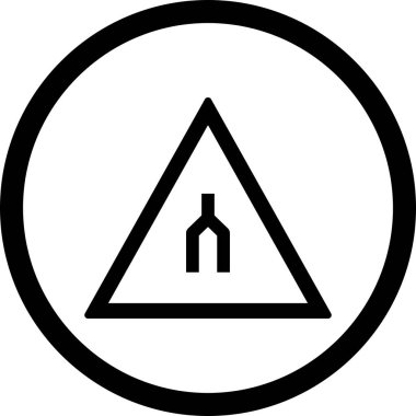 İllüstrasyon Çift taşıma yolu Yol İşareti Simgesi biter